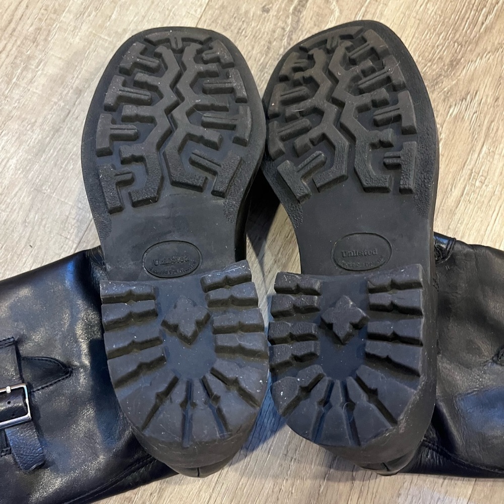 Unlisted Black Leather Boots 8.5 - Picture 9 of 13